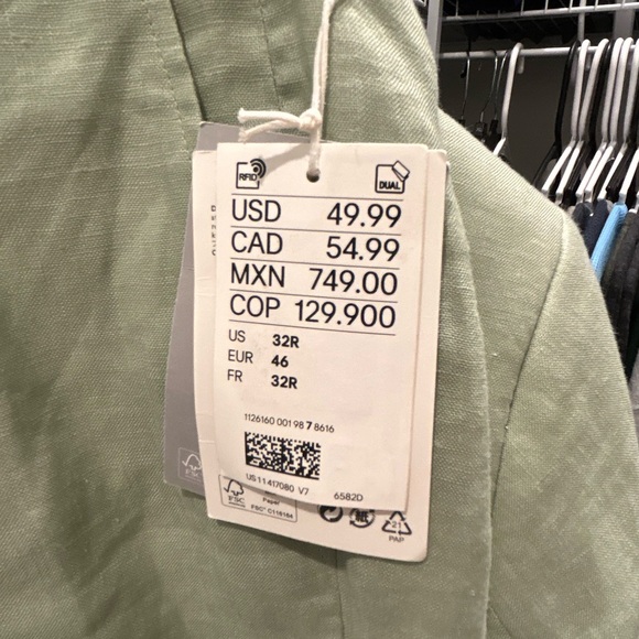 Men’s sage green linen suit - Picture 8 of 9